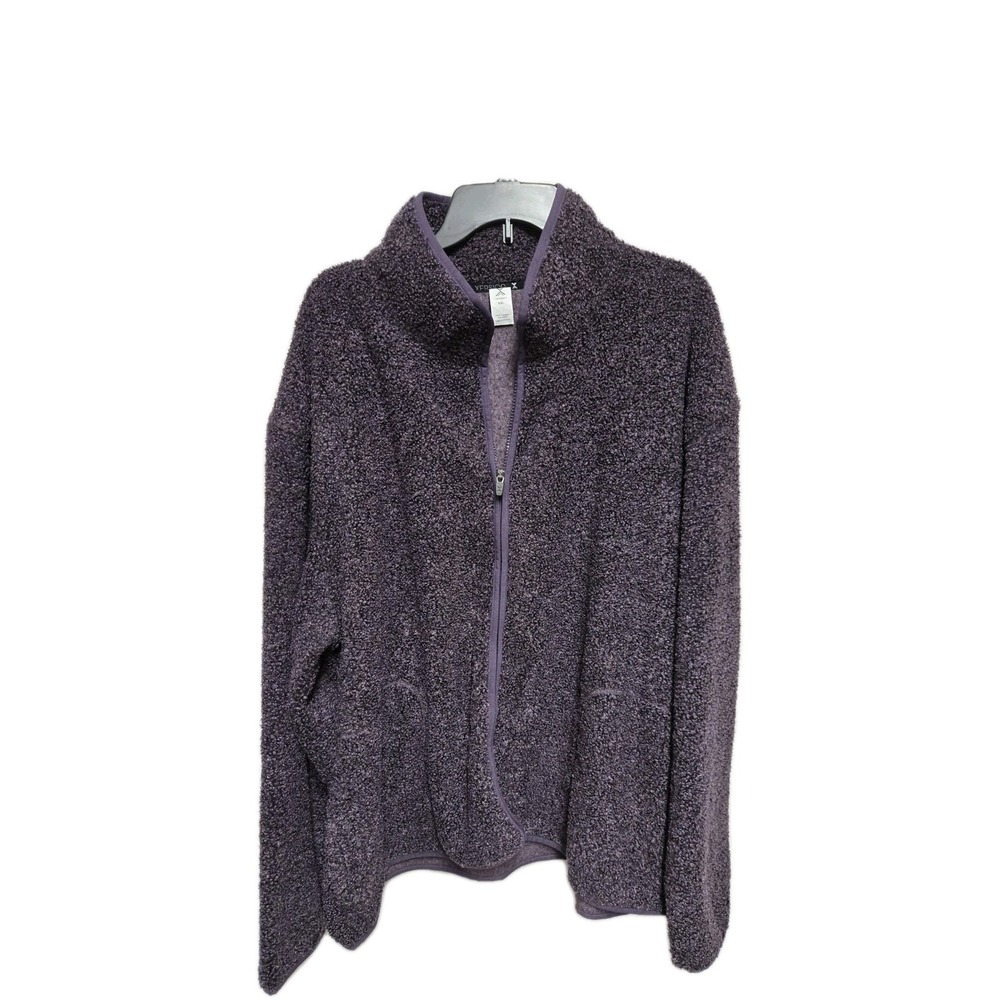 Men's xersion  XL  Sherpa Loose Fit Full Zip‎ Jacket Atlantic Purple Blk